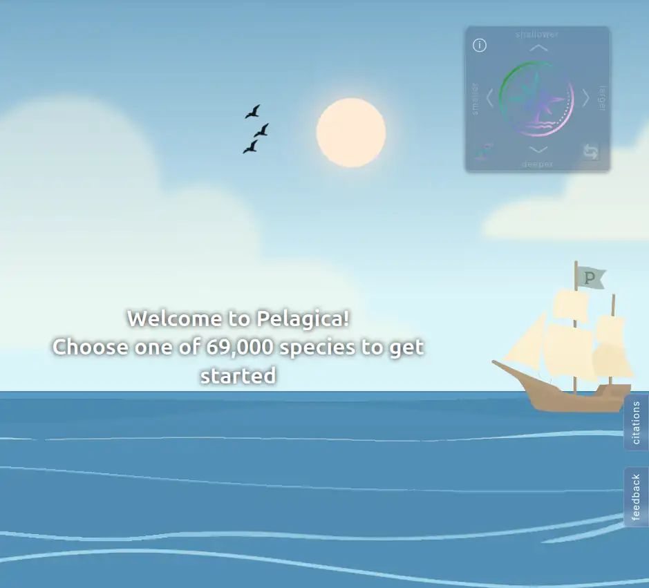 Pelagica aquatic species visualization