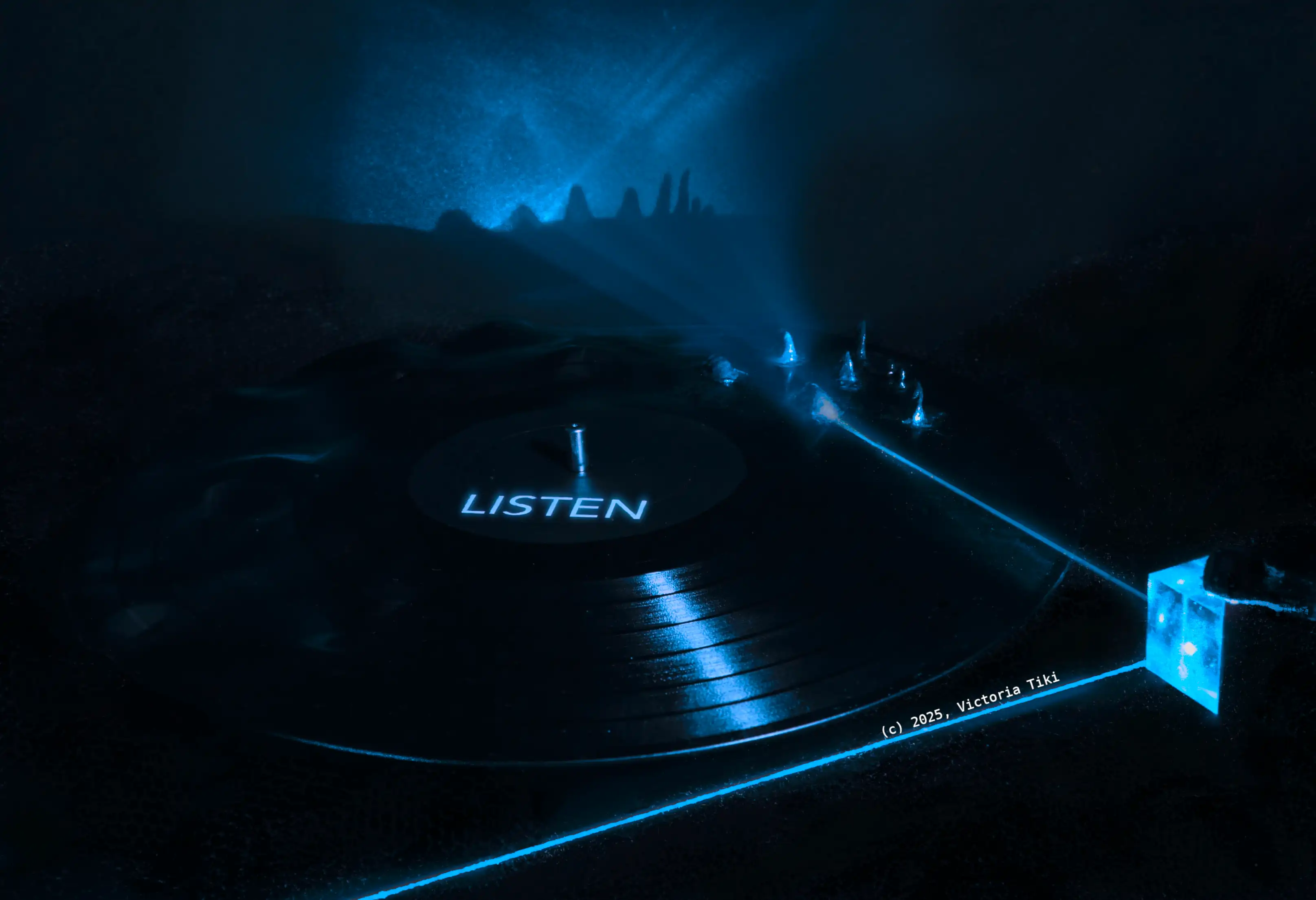 LISTEN — Image of Research submission photograph of a GW150914 gravitational-wave sculpture by Victoria Tiki